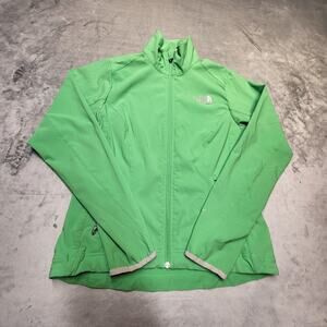 North Face Jacket Womens Medium Green TNF Apex Full Zip Softshell Outdoor Hiking